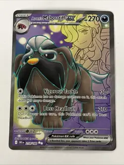 Arven's Mabosstiff ex 218/182 NM/M SV10 Destined Rivals Pokemon TCG - Image 1