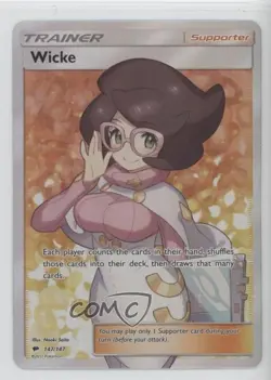 Full Art - Wicke Pokemon Sun & Moon Burning Shadows #147 - Image 1