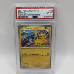 Pikachu 190 World Championships Svp En-sv Black Star Promo Pokemon PSA 6 - Image 1