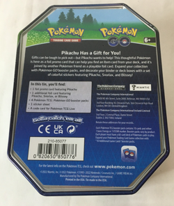 Pokemon GO 2022 Collectible Sealed Tin - SNORLAX (4 Packs, 2 Foils & Stickers) - Image 2