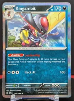 Pokemon Kingambit #134/198 English Scarlet & Violet Holo Rare - Image 1