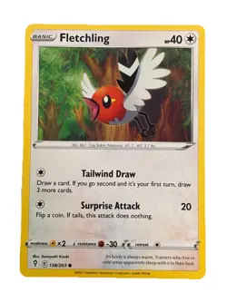 New: 2021 Pokemon TCG Fletchling 138 SWSH07: Evolving Skies Regular Common - Image 1