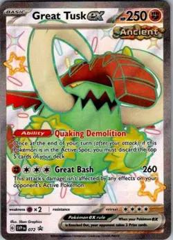 Pokemon TCG Great Tusk EX 072 Promo - Image 1