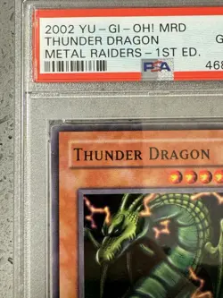 YUGIOH PSA 10 Thunder Dragon MRD 1st - Image 2