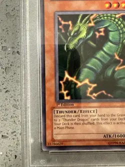 YUGIOH PSA 10 Thunder Dragon MRD 1st - Image 5