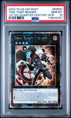 2023 YU-GI-OH! RA01-25TH ANV RARITY COLL #EN041 TIME THIEF REDOER PSA 10 - Image 1