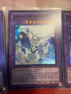 Elemental HERO Absolute Zero GENF-ENSE1 Super Rare LP X3 - Image 3