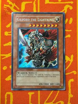 YUGIOH GILFORD THE LIGHTNING SECRET RARE EXCELLENT CT2-EN001 - Image 1