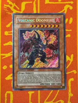 YUGIOH VOLCANIC DOOMFIRE SECRET RARE LIGHT PLAY CT04-EN004 - Image 1