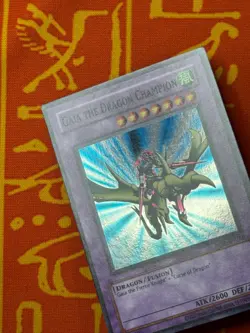 YUGIOH GAIA THE DRAGON CHAMPION SUPER RARE NEAR MINT RP01-EN022 ERRORU - Image 3