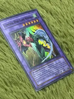 Yu-Gi-Oh Elemental Hero Flame Wingman 1st Edition Rare Gold Stamp DP1-EN010 - Image 3