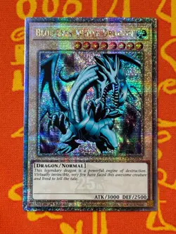 YUGIOH BLUE-EYES WHITE DRAGON QUARTER CENTURY SECRET RARE 1ST NM RA03-EN079 - Image 1