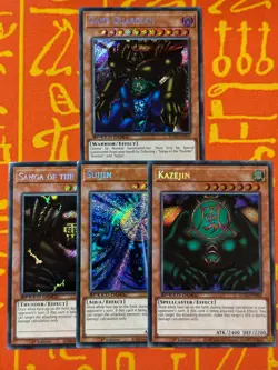 YUGIOH GATE GUARDIAN SET SANGA OF THE THUNDER/KAZEJIN/SUIJIN SECRET RARE SGX2 - Image 1