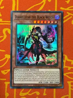 YUGIOH DIABELLSTAR THE BLACK WITCH SUPER RARE 1ST NM RA03-EN032 - Image 1