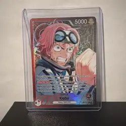 One Piece A Fist of Divine Speed Koby OP11-001 Alternate Alt Art Leader Foil NM - Image 1