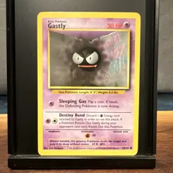 Pokemon Gastly 50/102 Base Set Basic Common 30 HP Regular English 1999 Card - Image 1