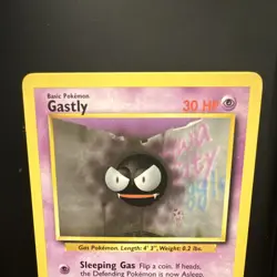 Pokemon Gastly 50/102 Base Set Basic Common 30 HP Regular English 1999 Card - Image 2