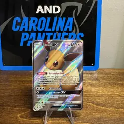 Pokemon TCG Eevee GX SM242 Holo Full Art Promo Card LP Condition - Image 1