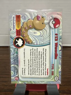 Weedle #13 Topps Blue Logo Non Holo Pokemon Card - Image 2