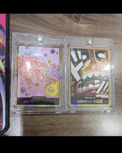 One Piece Card Game Don!! Holo Japanese 4 Card Lot Standard Size Card Stock - Image 1