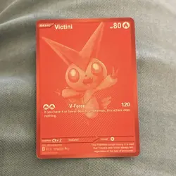 Pokemon Victini Basic SWSH Black Star Promo Card 80 HP 120 Attack - Image 1