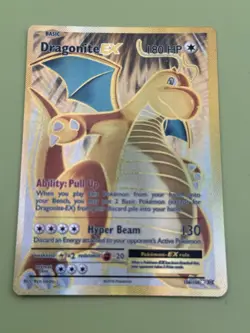 Pokemon TCG Dragonite-EX Evolutions Full Art Holo Card 106/108 - Image 3