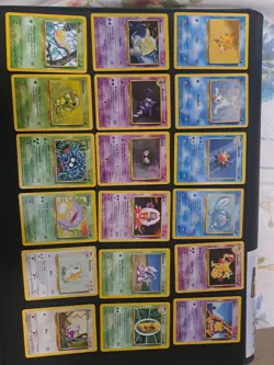 Vintage Pokemon Base Set NM-LP Condition Lot of 48 Cards No Duplicates WOTC - Image 1