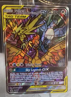 Moltres Zapdos Articuno SM210 GX Tag Team Hidden Fates Promo Card Sealed Wrapper - Image 1