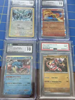 Pokemon 4 Graded Card Lot - Moltres 146/165 CGC 10 Gem Mint LOT Lugia, Gyarados - Image 1