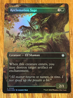 MTG Foundations, Reclamation Sage - Foil Borderless - Image 1