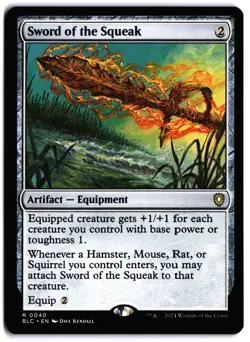 Sword of the Squeak NM BLC Commander: Bloomburrow MTG - Image 1