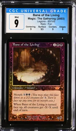 BANE OF THE LIVING Legions Foil Rare CGC 9 Q+ MTG [Nostalgium] - Image 1