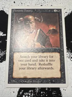 Magic the Gathering Revised Edition Demonic Tutor Sorcery Near Mint - Image 1