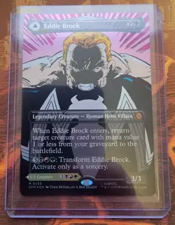 Eddie Brock 0233 Borderless Foil Marvel's Spider-Man Magic The Gathering MTG - Image 1