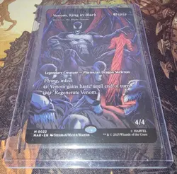 Venom King In Black Borderless 0022 Marvel's Spider-Man Magic the Gathering MTG - Image 1
