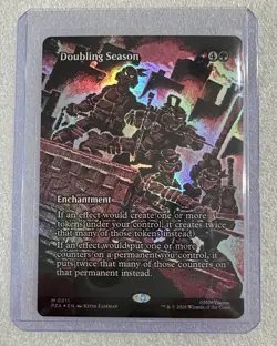 Magic MTG Teenage Mutant Ninja Turtles TMNT Borderless #11 Doubling Season Foil - Image 1