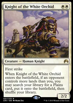 MTG Magic the Gathering Knight of the White Orchid (21/308) Magic Origins LP - Image 1