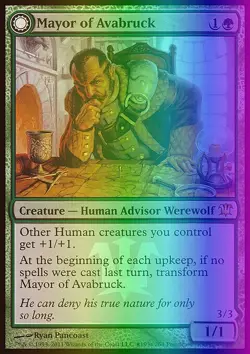 MTG Magic the Gathering Mayor of Avabruck (193U/7) Innistrad Promos LP FOIL - Image 1