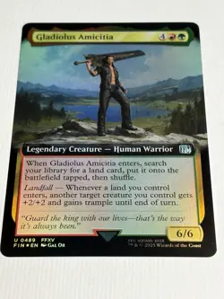 1x Gladiolus Amicitia - Foil - Extended Art MTG Magic - Image 1