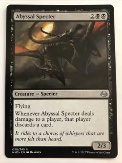 MTG Modern Masters 2017 Abyssal Specter 059/249 LP - Image 1