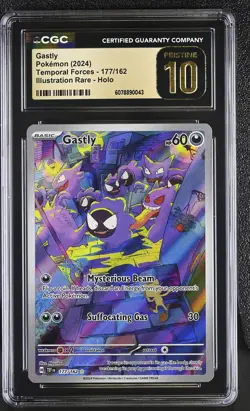 Pokemon TCG GRADED 2024 Gastly 177/162 Temporal Forces IR PRISTINE 10 ENG CGC - Image 1
