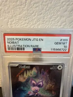 Pokemon Noibat 169/159 Illustration Rare Holo Sv09 Journey Together PSA 10 EN - Image 2