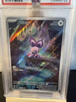 Pokemon Noibat 169/159 Illustration Rare Holo Sv09 Journey Together PSA 10 EN - Image 5