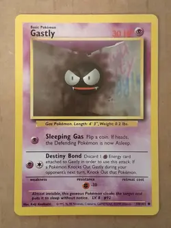 Pokemon Gastly 50/102 Base Set Unlimited NM See Pictures - Image 1