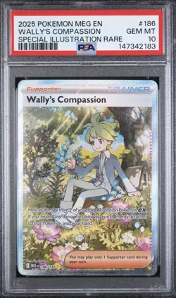 2025 Pokemon Mega Evolution Base 186 SIR Wally's Compassion PSA 10 Gem Mint 1887 - Image 1
