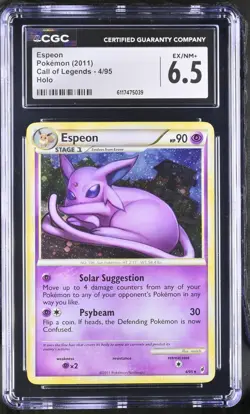 CGC 6.5 Espeon 4/95 Holo Call of Legends Pokemon Card - Image 1