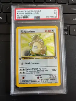 1999 POKEMON JUNGLE #5 KANGASKHAN-HOLO 1st Edition PSA 5 EX - Image 1