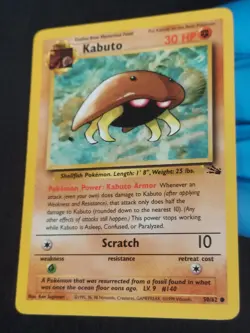 Pokemon Kabuto 50/62 – Fossil Set (1999) – Pokemon Card – Rare 💎 Mint - Image 2