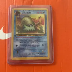 Pokemon TCG Fossil 1st Edition Omanyte 52/62 Common Card WOTC - Image 1