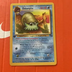 Pokemon TCG Fossil 1st Edition Omanyte 52/62 Common Card WOTC - Image 3
